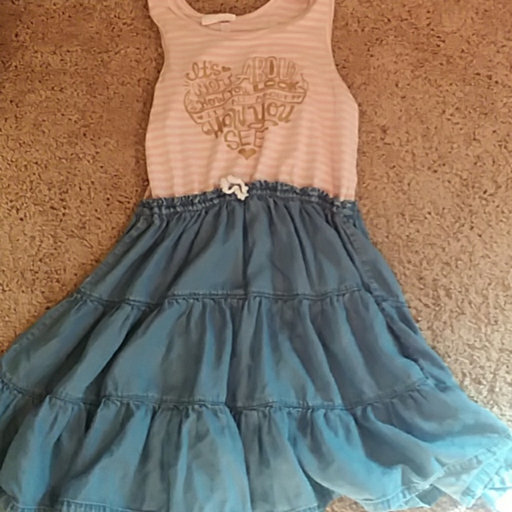 Matilda jane pink and white dress size 8